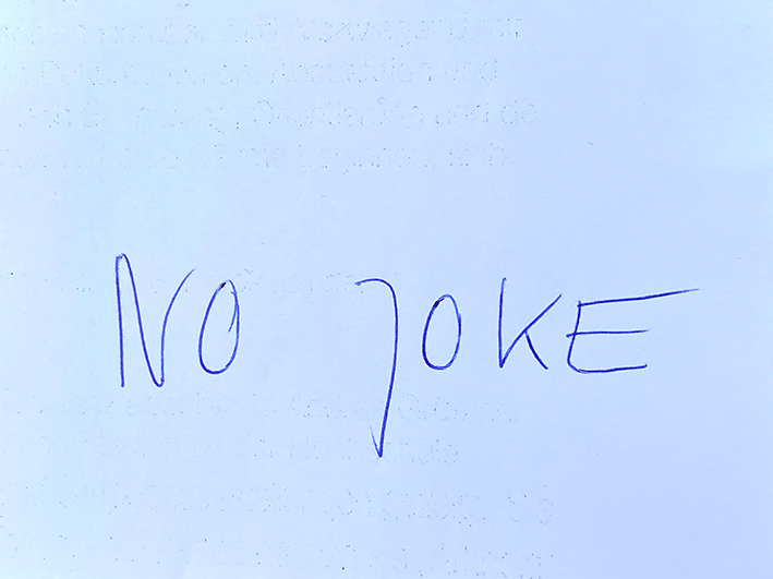 Image for NO JOKE